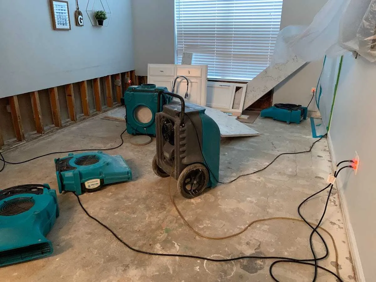 Dehumidifier in flood-cut room for Water Extraction & Removal in Parkway